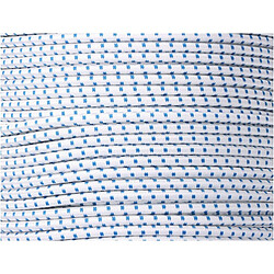 Corde EDM 87925 Bleu Blanc Polyester Latex 10 mm x 100 m Élastique