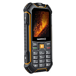 Hammer Téléphone portable renforcé Batterie 3500mAh Étanche IP68 Bouton SOS Noir / Orange