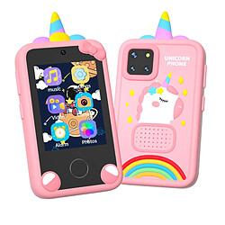Avizar Téléphone Éducatif Unicorn pour Enfant 48MP Écran 2,8" LCD Tactile Antichoc Rose