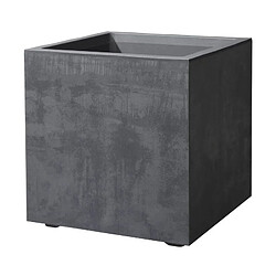 Pot de fleur Cube - DEROMA - Millennium R - Anthracite - A réserve d'eau- 39 cm