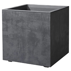 Pot de fleurs DEROMA Millennium Cube R - 39 x H39,1 cm - Anthracite - Avec réservoir d'eau