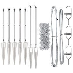 Avis vidaXL Poteau de clôture. Argenté 10 x 0,6 m (maille 40 x 40 mm) Acier