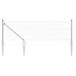 vidaXL Poteau de clôture. Argenté 10 x 0,6 m (maille 40 x 40 mm) Acier 