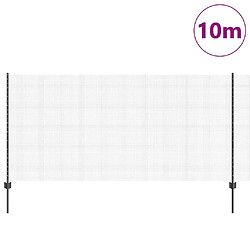 Avis vidaXL Clôture en fil soudé avec poteau 10 x 1,2 m Gris Maille
