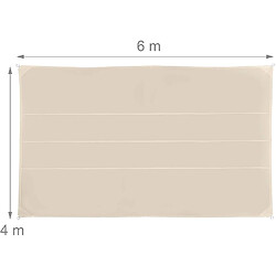 Helloshop26 Voile d'ombrage rectangle 4 x 6 m beige 13_0002930_4