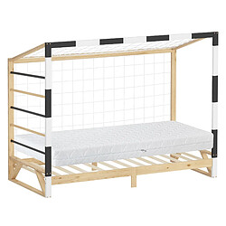 ML-Design Kinderbett mit Matratze Einzelbett Jugendbett Lattenrost Kiefernholz 90x200 cm