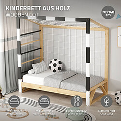 ML-Design Kinderbett mit Matratze Jugendbett Kiefernholz Einzelbett Lattenrost 70x140 cm