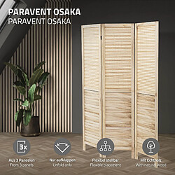ML-Design Paravent Raumteiler 3 Teile Faltbare Trennwand Holz Raumtrenner Sichtschutzwand