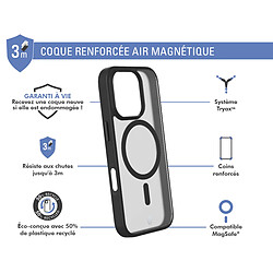 Bigben Coque Renforcée iPhone 16 Pro AIR FROST Compatible MagSafe Frost Titane Noir - Garantie à vie Force Case