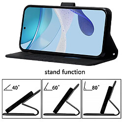 Étui Pour Motorola Moto G56 Cuir PU Livre de protection Flip Folio Portefeuille Couverture Titulaire de la carte de crédit GANGXUN Noir