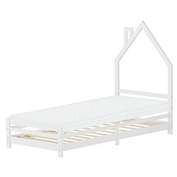 ML-Design Kinderbett mit Matratze Jugendbett Einzelbett Lattenrost Kiefernholz 90 x 200 cm