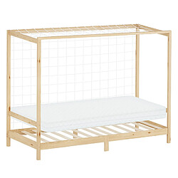 ML-Design Kinderbett mit Matratze Jugendbett Einzelbett Lattenrost Kiefernholz 90x200 cm