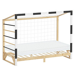 ML-Design Kinderbett mit Matratze Jugendbett Kiefernholz Einzelbett Lattenrost 90x200 cm
