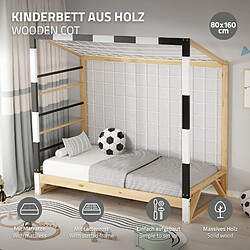 ML-Design Kinderbett mit Matratze Einzelbett Kiefernholz Jugendbett Lattenrost 80x160 cm