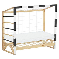 ML-Design Kinderbett mit Matratze Jugendbett Kiefernholz Einzelbett Lattenrost 70x140 cm