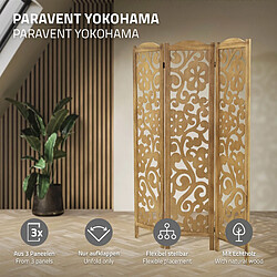 ML-Design Paravent Raumteiler Faltbare Trennwand 3 Teile Holz Raumtrenner Sichtschutzwand