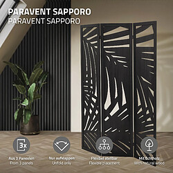 ML-Design Paravent Raumteiler Faltbare 3 Teile Trennwand Holz Raumtrenner Sichtschutzwand