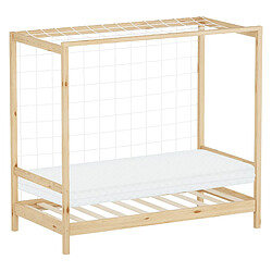 ML-Design Kinderbett mit Matratze Jugendbett Kiefernholz Einzelbett Lattenrost 80x160 cm