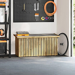 Avis vidaXL Boîte de Rangement de Jardin Naturel 119 x 44 x 58,5 cm