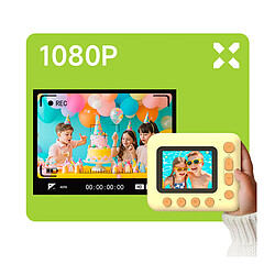 Avizar Appareil Photo 48 MP Instakid pour Enfant avec Impression et Filtres Jaune