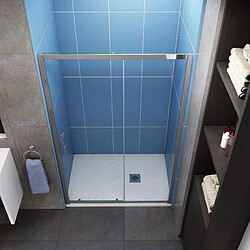 Avis Aica Sanitaire Porte de douche coulissante 150cm en 5mm verre trempé porte de douche Hauteur 190cm Installation en niche