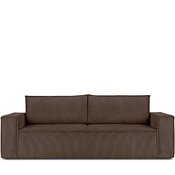Konsimo Canapé droit 3 places NAPI - Marron