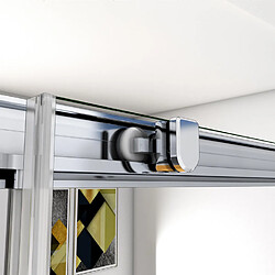 Acheter Aica Sanitaire Aica Cabine De Douche 100x90cm Porte Coulissante Plus Une Paroi Latérale Hauteur :190cm