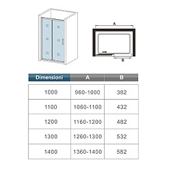 Aica Sanitaire Porte de douche coulissante 150cm en 5mm verre trempé porte de douche Hauteur 190cm Installation en niche pas cher