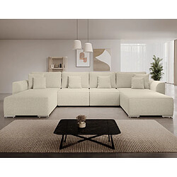 Bestmobilier Gabriel canapé panoramique - Beige