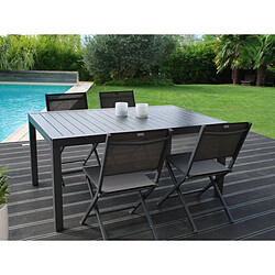 JARDIéco Table de jardin Lanza extensible en aluminium - Jardideco