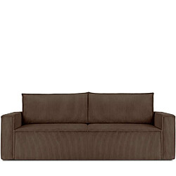 Konsimo Canapé droit 3 places NAPI - Marron