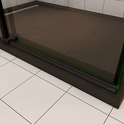 Aica sanitaire Cabine de douche Nara9 - 140 x 90 x 200 cm - Noir mat pas cher
