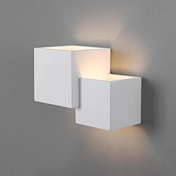 Barcelona LED Applique murale en plâtre "Cube" - 2 x G9
