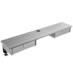 Duronic DD3 GY Planche de 120 cm avec 2 Tiroirs pour Bureau | Compatible avec Plateaux TT120 TT140 TT160 de | Structure réglable en Hauteur Vendue séparément TM51 ou TM61 | Gris | MDF
