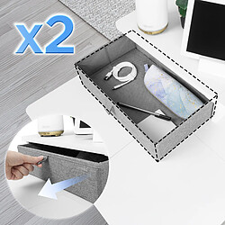 Acheter Duronic DD3 WE Planche de 120 cm avec 2 Tiroirs pour Bureau | Compatible avec Plateaux TT120 TT140 TT160 de | Structure réglable en Hauteur Vendue séparément TM51 ou TM61 | Blanc | MDF