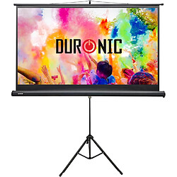 Duronic TPS75 16:9 Ecran de Projection TV et Home Cinema de 75 Pouces 190 cm | 166 x 93 cm | sur Trépied | Système de Verrouillage | Gain +1 idéal pour 3D 8K 4K 1080P