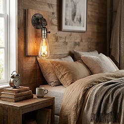 Barcelona LED Applique murale bois et métal "Older"| Vintage Series