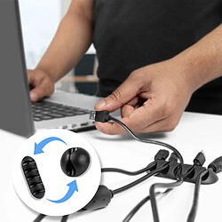 Duronic CMH2 Support de Gestion des Câbles à placer sous un Bureau Tiroir pour rangement et organisation des câbles et fils pour Installation Bureautique pas cher