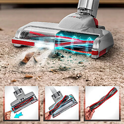 Aspirateur Balai sans fil 220W 2x Batteries Lithium rechargeables Filtre HEPA Duronic VC28 pas cher