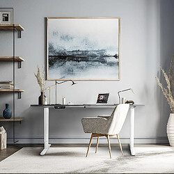 Acheter Duronic TM51 WE Structure de Bureau Assis-Debout électrique | Hauteur Ajustable de 72 à 118 cm | Charge maximale de 70 kg | Plateau de 120 140 ou 160 cm vendu séparément | Ports USB et USB-C