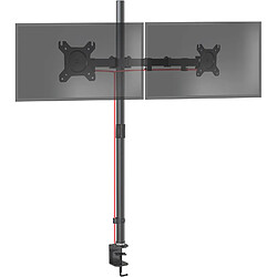 Duronic DMT152 Bras pour 2 Moniteurs d'Ordinateur | Support d'écrans PC articulé pour Bureau avec Potence de 100 cm | VESA 75 100 | Hauteur Ajustable | Rotatif Inclinable Pivotant
