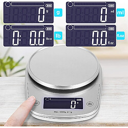 Acheter Duronic KS5000 SRSS Balance de Cuisine d'une capacité de 5 kg | Précision à 1 g | Bol en inox de 2.5 L inclus | Large écran LCD | Fonction d'ajout de poids TARE | Idéale pour la pâtisserie