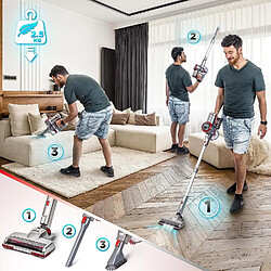 Avis Aspirateur Balai sans fil 220W 2x Batteries Lithium rechargeables Filtre HEPA Duronic VC28