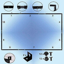 Avis Duronic SFPS120 16:9 Ecran de Projection vidéoprojecteur 120 Pouces Toile de Projection écran Home 4K Full HD 3D Cinema soirée cinéma Bureaux Conférence Classe école Montage Mural trépied