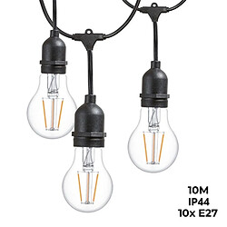 Barcelona LED Câble guirlande guinguette extérieur 10 mètres - IP44