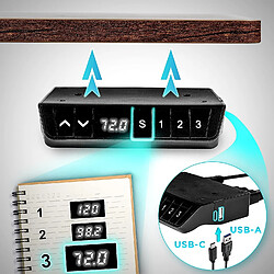 Acheter Duronic TM61 BK Structure de Bureau Assis-Debout électrique | Hauteur Ajustable de 72 à 120 cm | Charge maximale de 80 kg | Plateau de 120 140 ou 160 cm Vendu séparément | Ports USB et USB-C