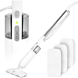 Duronic STM11 Balai Nettoyeur Vapeur de 1100W | Capacité de Réservoir de 350 ml | Température Maximale de 120°C | Nettoyage des Sols Durs Carrelage Sol en Vinyle à la Vapeur d'Eau