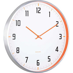 Karlsson Horloge murale ronde 40 cm Sporty orange.