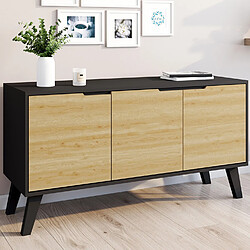 Idmarket BUFFET BAS SCANDI FINN NOIR