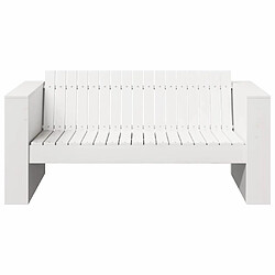 Acheter vidaXL Canapé de jardin Blanc 134 x 60 x 62 cm Bois de pin massif